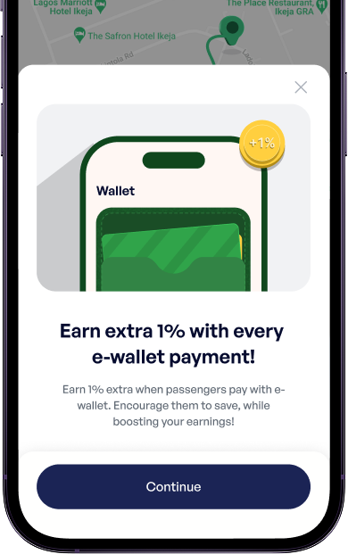 image of a mobile phone showing cruz booking platform