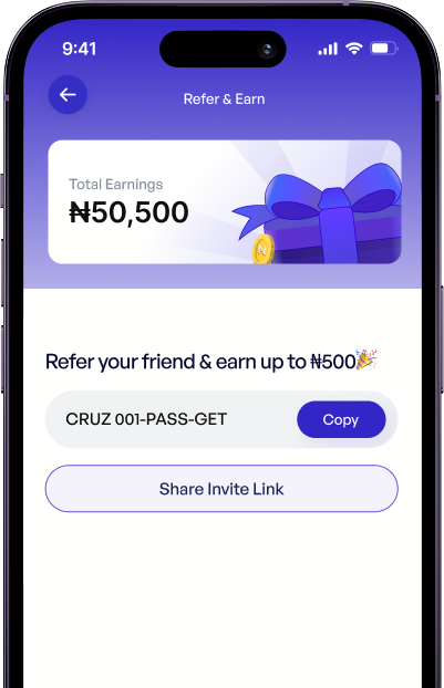 image of a mobile phone showing cruz booking platform