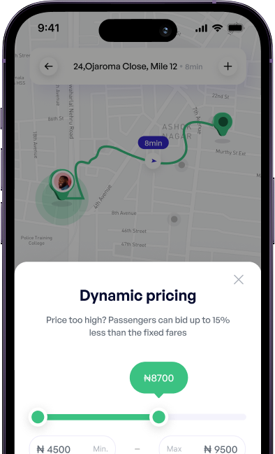 image of a mobile phone showing cruz booking platform